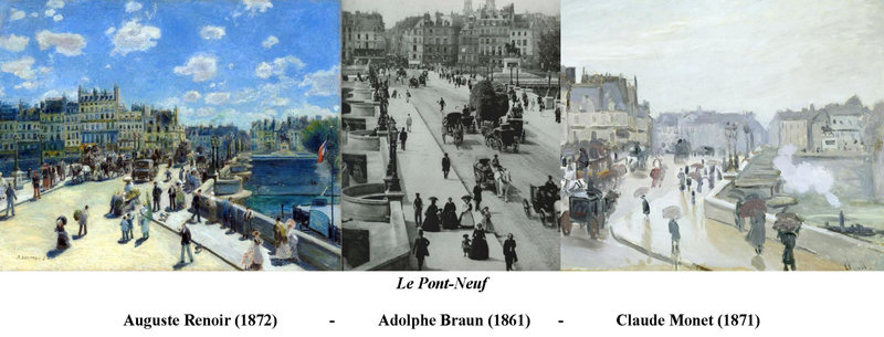 Renoir - Braun - Monet Le Pont neuf