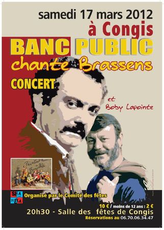 Affiche Concert Congis (Brassens-Lapointe)
