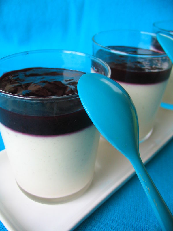 PannaCotta à la mûre et au chocolat blanc
