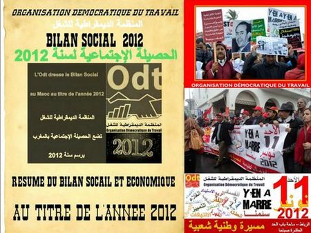 Bilan Social réalisé par l'Odt au titre de l'année 2012