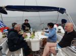 Déjeuner à bord entre Corfou et Paxoï 150418