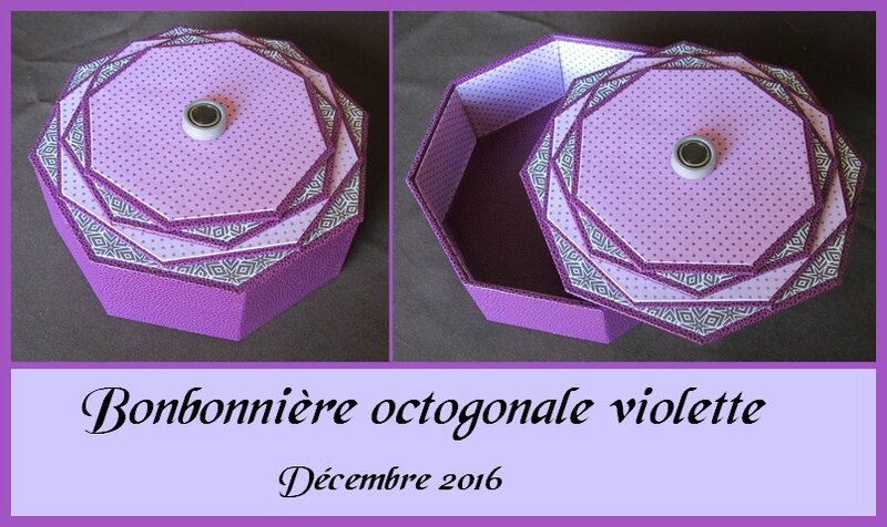Bonbonnière octogonale violette