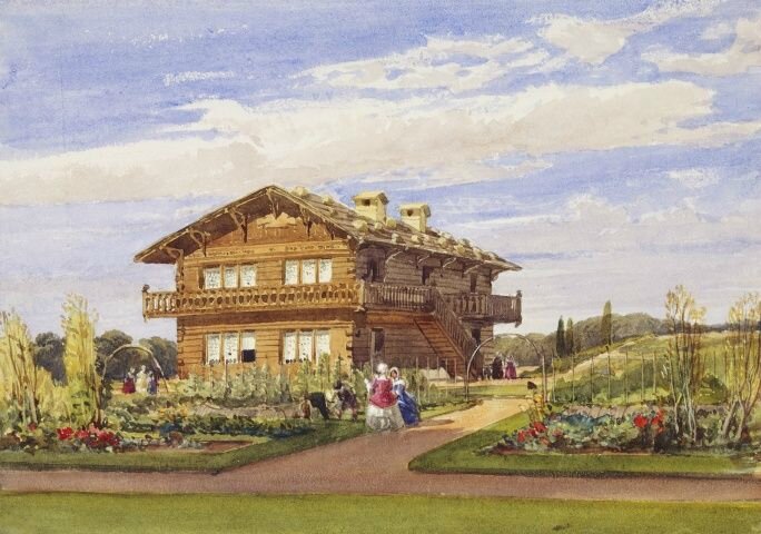 William Leighton Leitch (1804-83), The Swiss Cottage, Osborne House, drawn, 1855