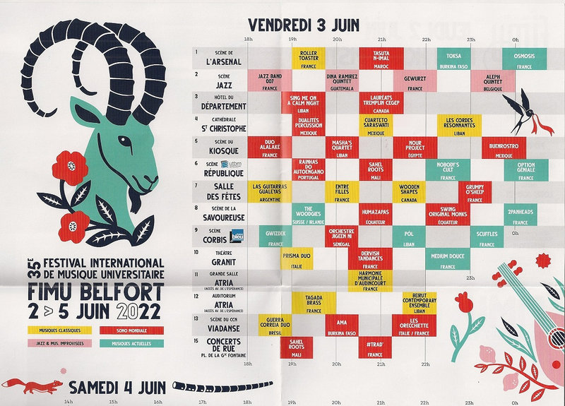 FIMU 2022 Programme Vendredi
