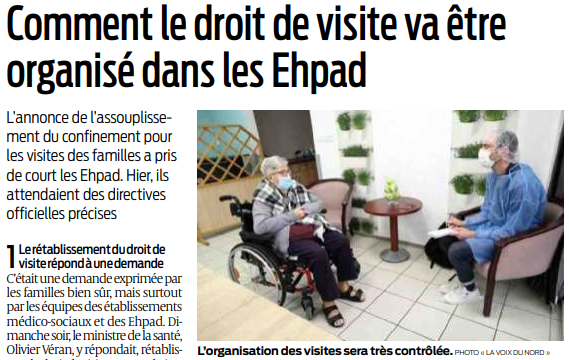 2020 04 21 SO Comment le droit de visite va être organisé dans les Ehpad