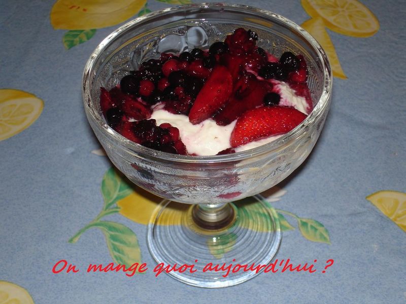 Mousse de mascarpone aux fruits rouges Mousse de mascarpone aux fruits rouges