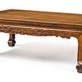A huanghuali low table (<b>kangzhuo</b>), 17th-18th century