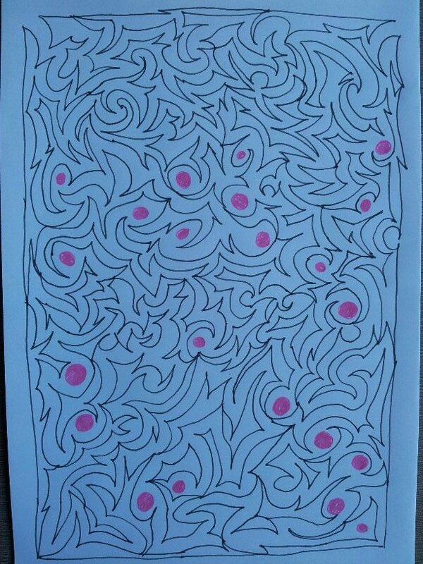 labyrinthe à baies roses