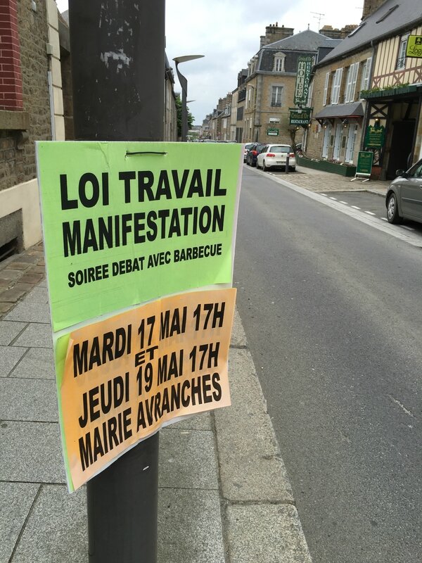 rassemblement loi travail Avranches 17 19 mai 2016