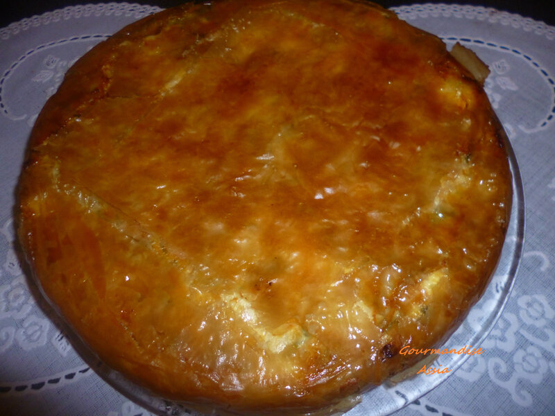 tourte feuilletée au fromage