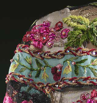 Cristóbal Balenciaga, détail de boléro du soir brodé par Lesage, 1959