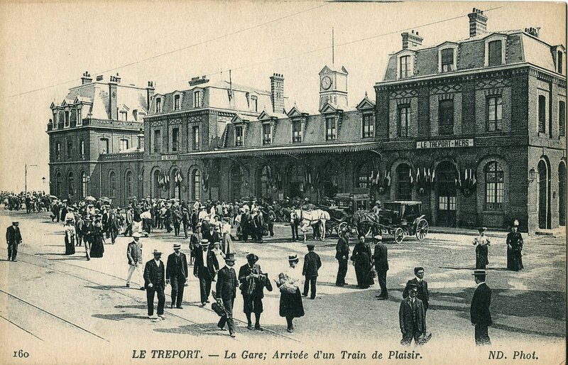 carte postrale gare Tréport 1872