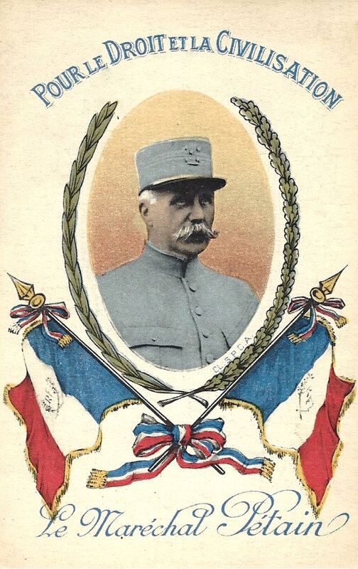 CPA Pétain & drapeaux