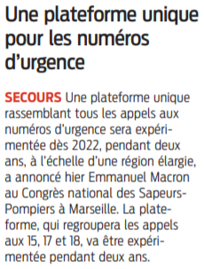 2021 10 17 SO Une plateforme unique pour les numéros d'urgence