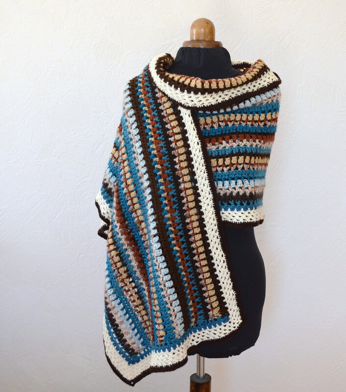 étole multicolore-crochet- La chouette bricole (3)