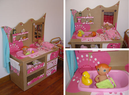 Table à langer pour les poupées - Photo de kids déco - Lilette et