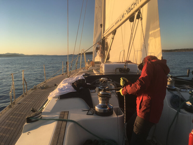 Lavdarski Kanal, réglage des voiles, lundi 16 mars 2016 (2)