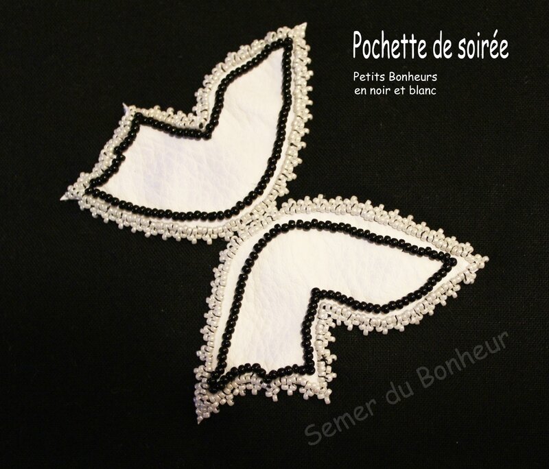 pochette petits bonheurs en noir et blanc 6