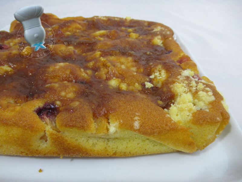 Crumbcake aux pêches