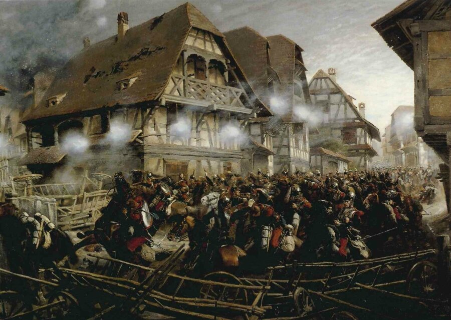 Detaille, La charge du 9e cuirassiers à Morsbronn