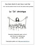 Le Je christique par Jean-Marie MARTIN