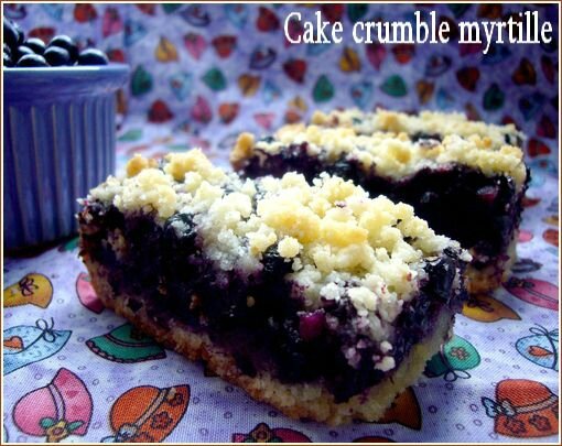 Cake crumble myrtille