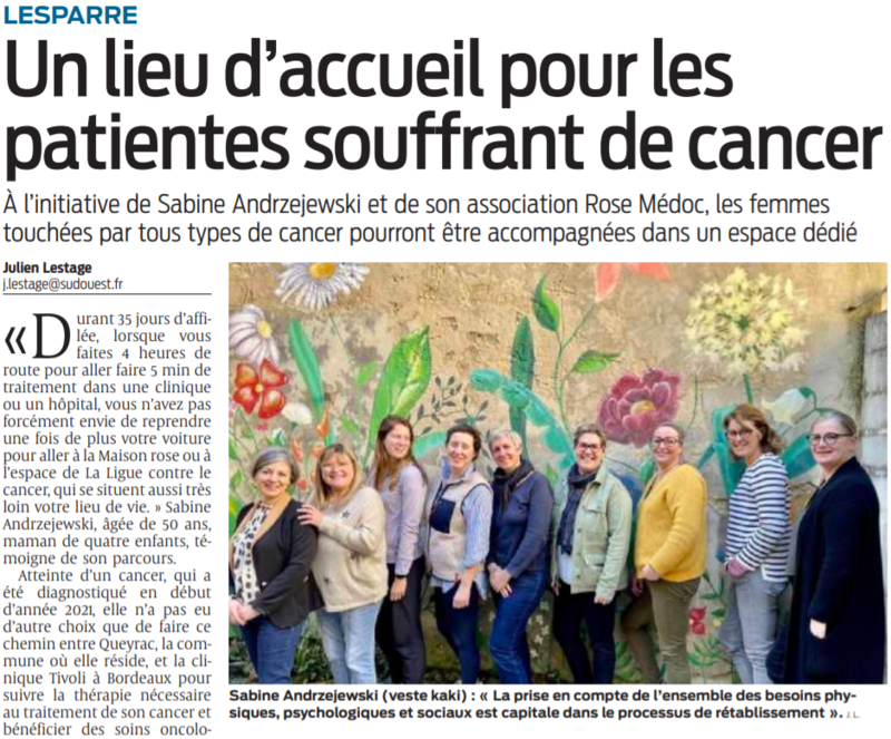 2022 02 22 SO Lesparre Un lieu d'accueil pour les patientes souffrant de cancer