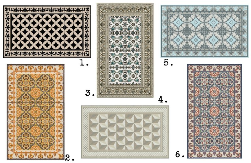 07835099-photo-selection-tapis-vinyl-imitation-carreaux-de-ciment