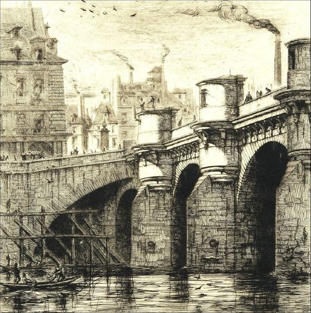 Charles-Meryon-Etchings-of-Paris-The-Pont-Neuf-1853-painting-artwork-print1