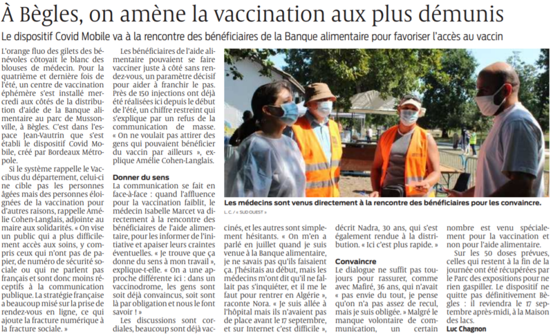 2021 08 26 SO A Bègles on amène la vaccination aux plus démunis