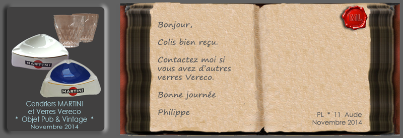 Cendriers-MARTINI-et-Verres