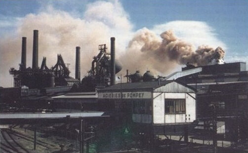 Pentecôte 1935 les hauts-fourneaux de Pompey en 1966 usine fermée en 1986