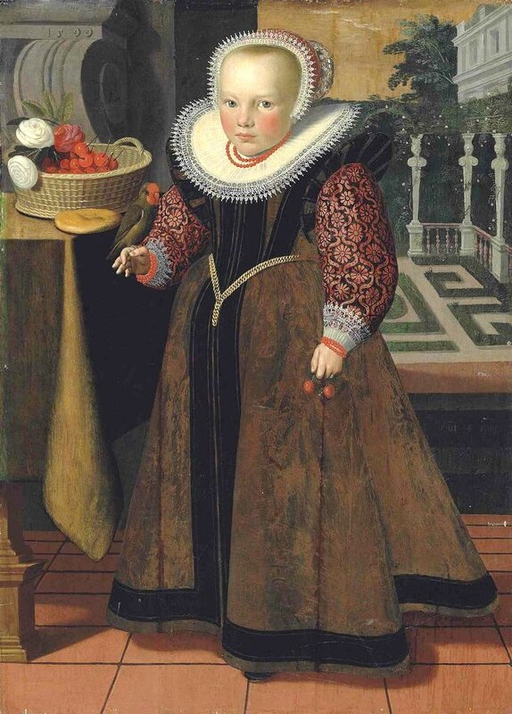 1599_attr_Gortzius_Geldorp__Dutch_painter__1553_1618__Portrait_of_a_Girl_aged_4__dated_1599