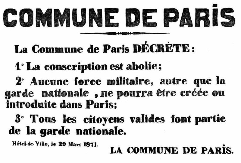 la Commune décrète