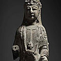 A marble figure of a standing Bodhisattva, Northern Zhou-<b>Sui</b> <b>dynasty</b> (557-618)
