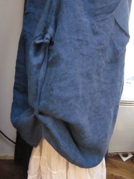 Robe CELESTE en lin bleu façon jeans (9)