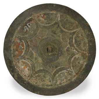 a_large_chinese_painted_bronze_mirror_han_dynasty_or_later_d5453848h