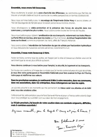 Lettre de JF Copé aux habitants du Pays de l'Ourcq - 02 (100512)