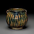 A rare russet-streaked <b>blackish</b>-brown-glazed jar, Song dynasty (AD 960-1127)