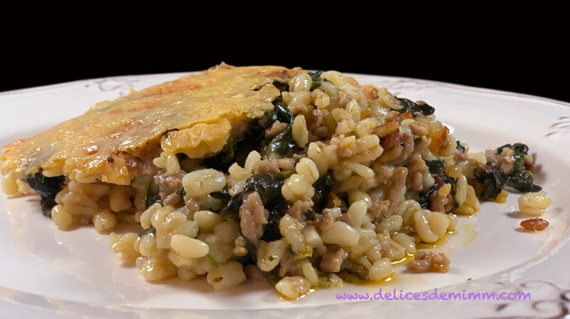 Gratin de blé à la viande et aux épinards 5