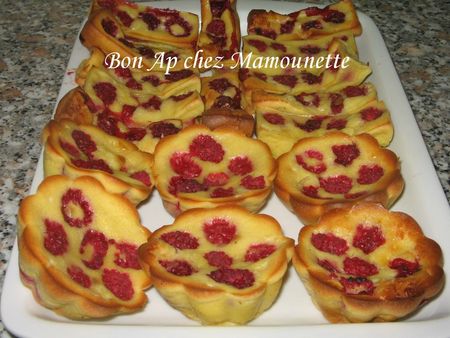 Clafoutis à la crème aux framboises du jardin 011