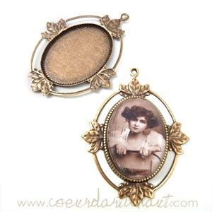 support_cabochon_25x18mm_motif_feuillage