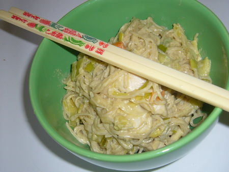 recettes entrees Nouilles au poulet et aux légumes