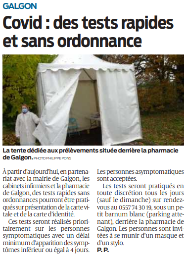 2020 12 07 SO Covid des tests rapides et sans ordonnances