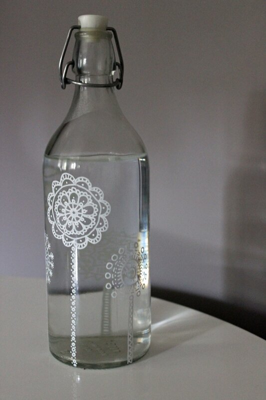 bouteille verre customisée au posca3