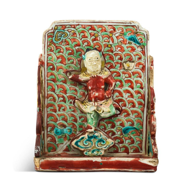 A polychrome-enamelled 'kuixing' table screen Ming dynasty, Jiajing period