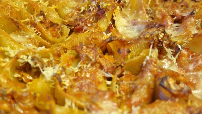 gratin de conchiglioni farcis