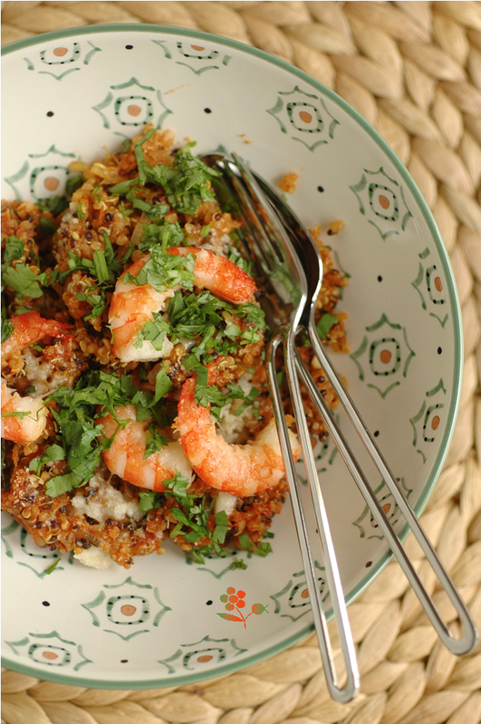 Poêlée quinoa-tomate-épices-crevettes_2