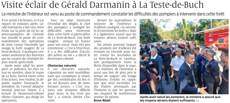 2022 07 14 SO Visite éclair de Gérald Darmanain à la Teste-de-Buch