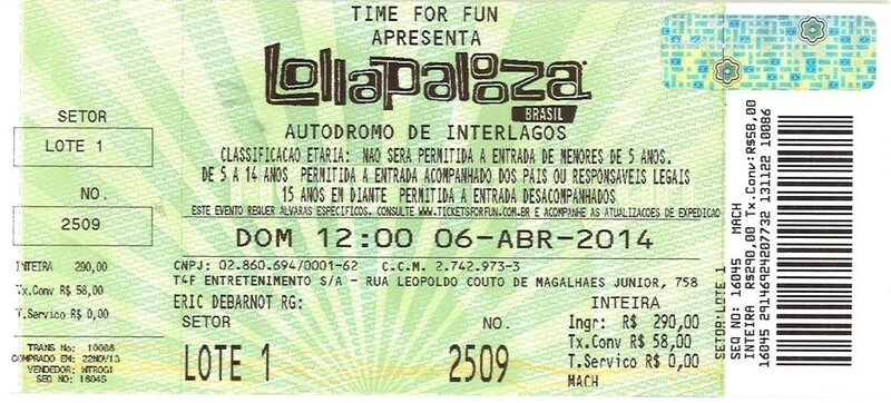 2014 04 Lollapalooza 2014 Interlagos Billet